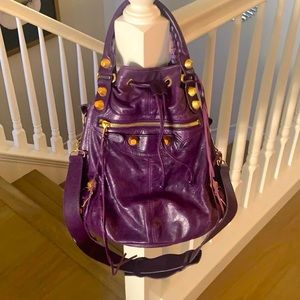 PURPLE BALENCIAGA BAG WITH MIRROR